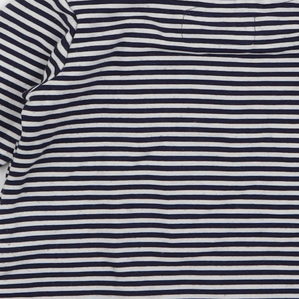 Young Dimension Girls Multicoloured Striped Viscose Jersey T-Shirt Size 12-18 Months Round Neck Pullover - Happy little thing