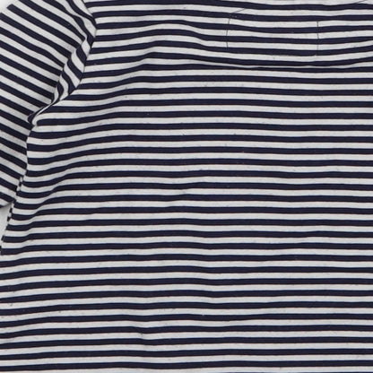 Young Dimension Girls Multicoloured Striped Viscose Jersey T-Shirt Size 12-18 Months Round Neck Pullover - Happy little thing