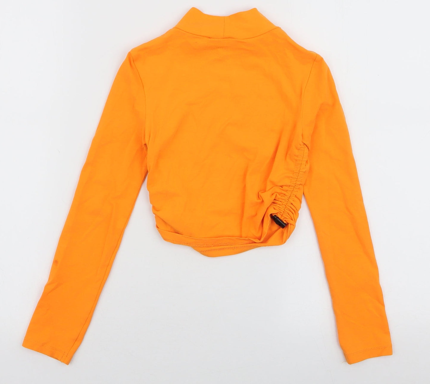 George Girls Yellow  Cotton Cropped T-Shirt Size XS High Neck Pullover - Tokyo