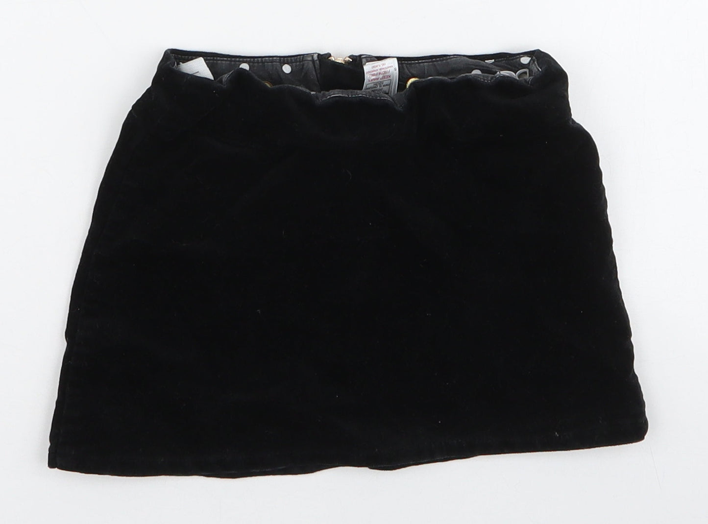 Dunnes Stores Girls Black  Cotton A-Line Skirt Size 4 Years  Regular Zip