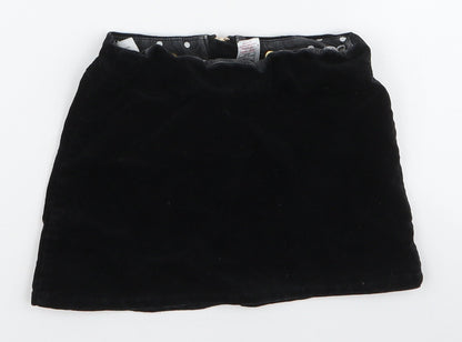 Dunnes Stores Girls Black  Cotton A-Line Skirt Size 4 Years  Regular Zip