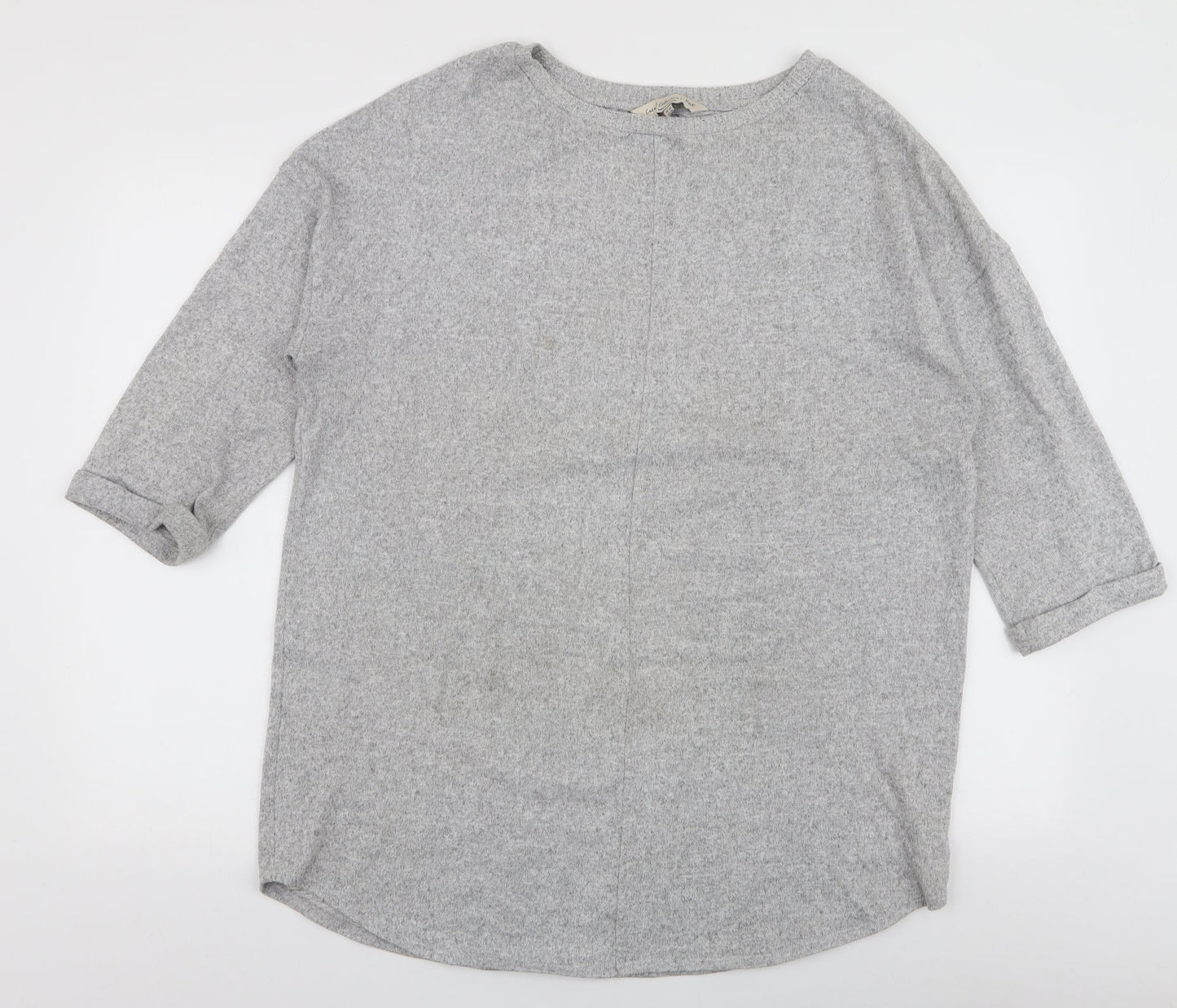 F&F Womens Grey Round Neck  Polyester Pullover Jumper Size 14