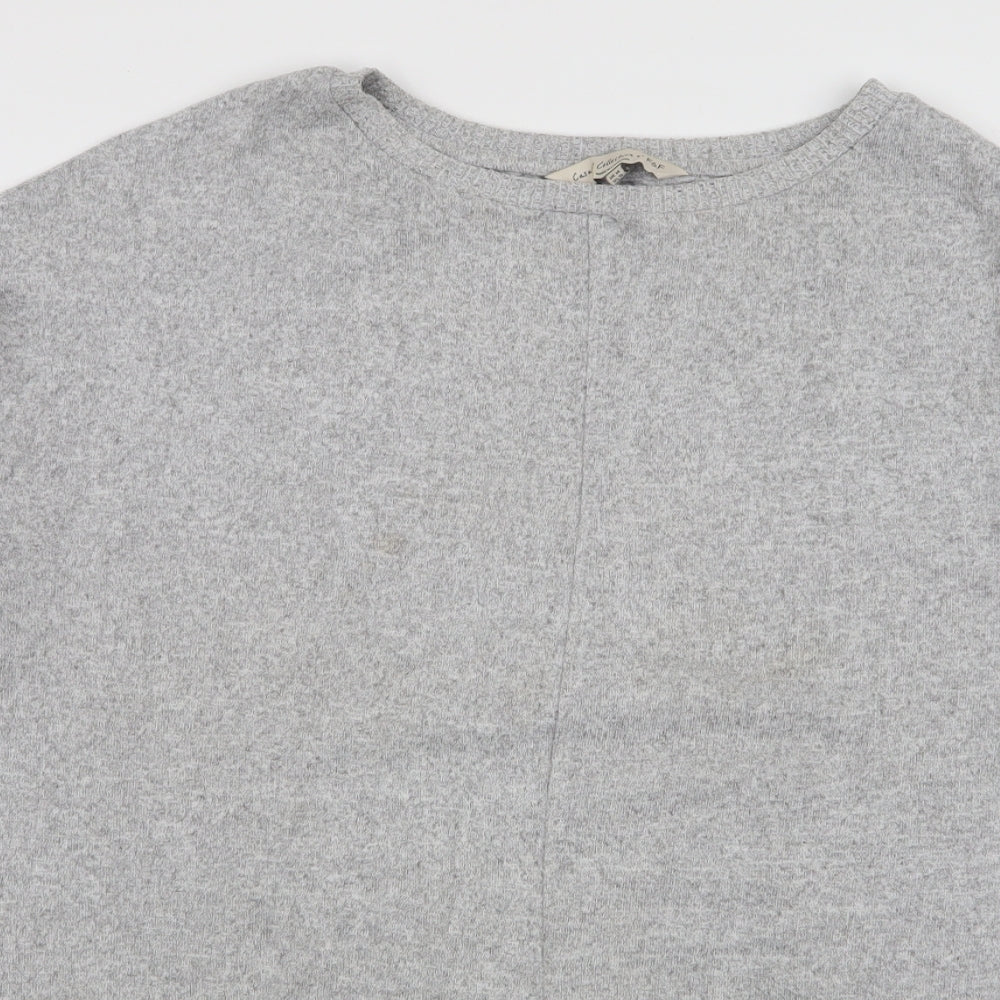 F&F Womens Grey Round Neck  Polyester Pullover Jumper Size 14