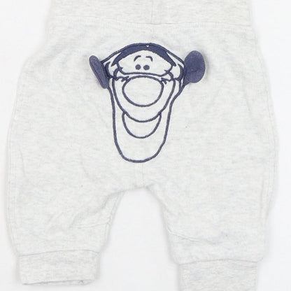 George Boys Grey  Cotton Jogger Trousers Size 0-3 Months  Pullover - Tigger, Disney