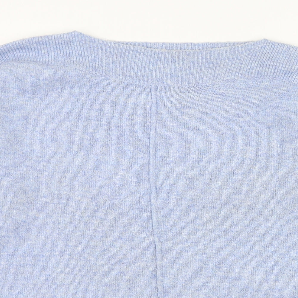 George Womens Blue Round Neck  Polyester Pullover Jumper Size M
