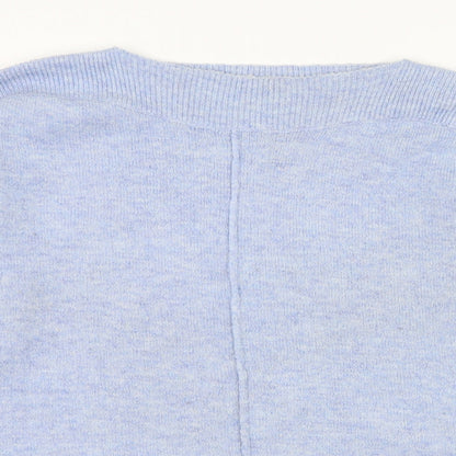 George Womens Blue Round Neck  Polyester Pullover Jumper Size M