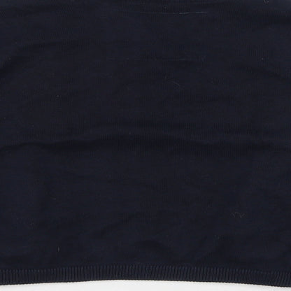 Debenhams Womens Blue Round Neck  Cotton Cardigan Jumper Size 10