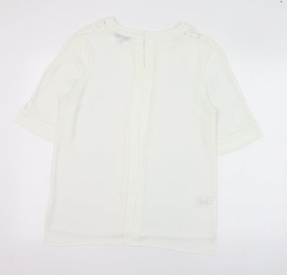 Womens UK Size 10 NEXT Ivory Tunic Blouse