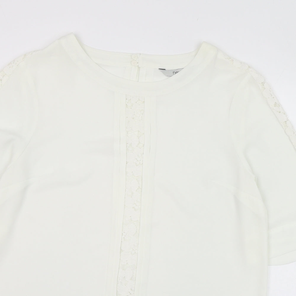 Womens UK Size 10 NEXT Ivory Tunic Blouse