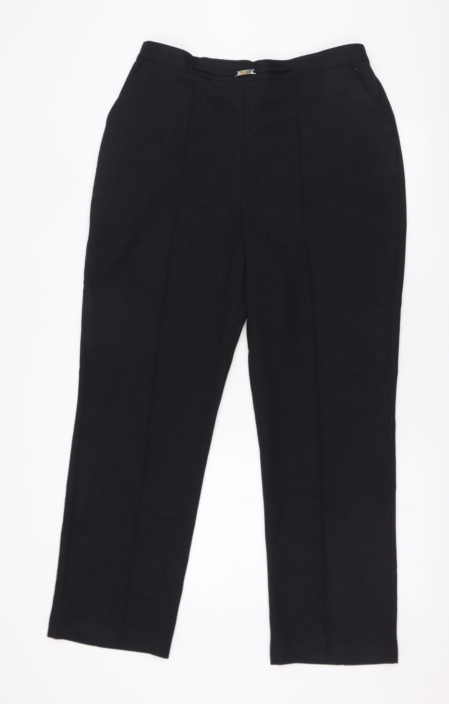 Womens UK Size 14 Papaya Regular Fit  Black Trousers