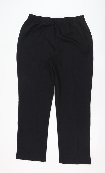 Womens UK Size 14 Papaya Regular Fit  Black Trousers