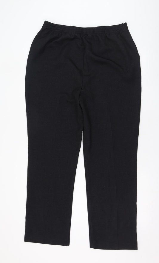 Womens UK Size 14 Papaya Regular Fit  Black Trousers