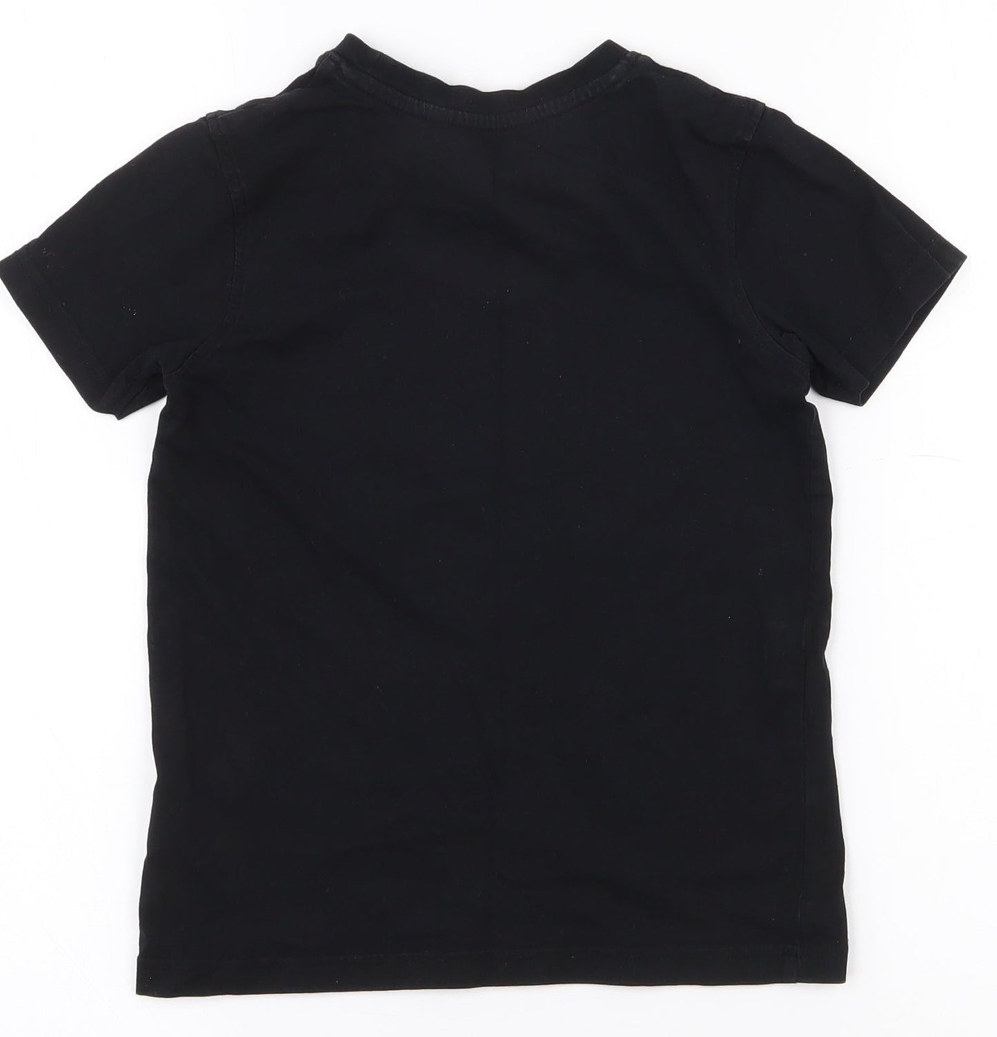 George Boys Black  100% Cotton Pullover T-Shirt Size 5-6 Years Crew Neck Pullover