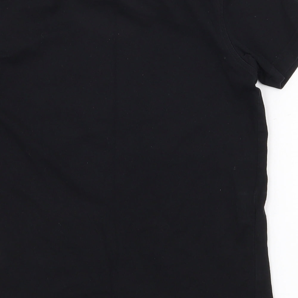 George Boys Black  100% Cotton Pullover T-Shirt Size 5-6 Years Crew Neck Pullover