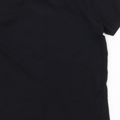 George Boys Black  100% Cotton Pullover T-Shirt Size 5-6 Years Crew Neck Pullover