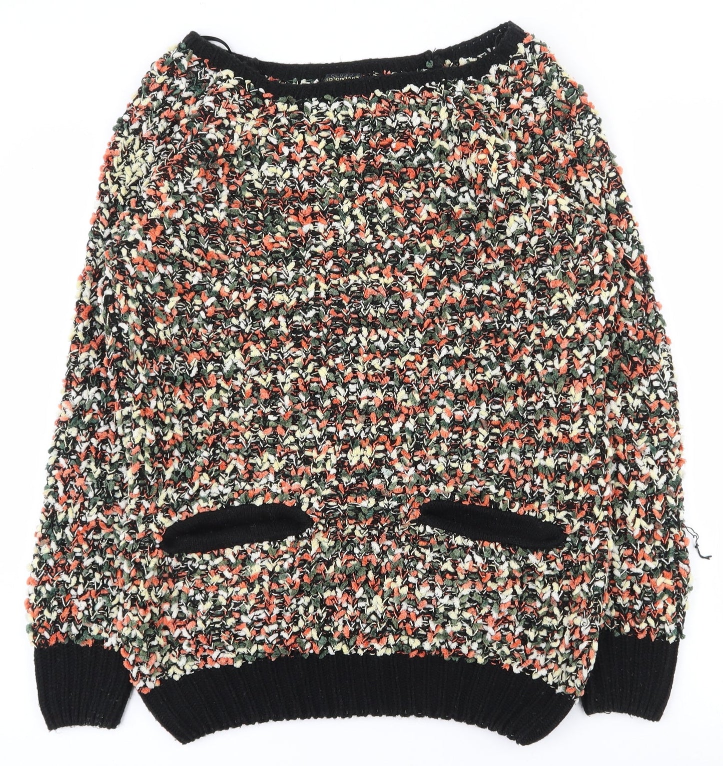 Womens UK Size M QED London Orange Pullover Jumper
