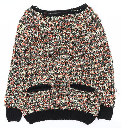 Womens UK Size M QED London Orange Pullover Jumper