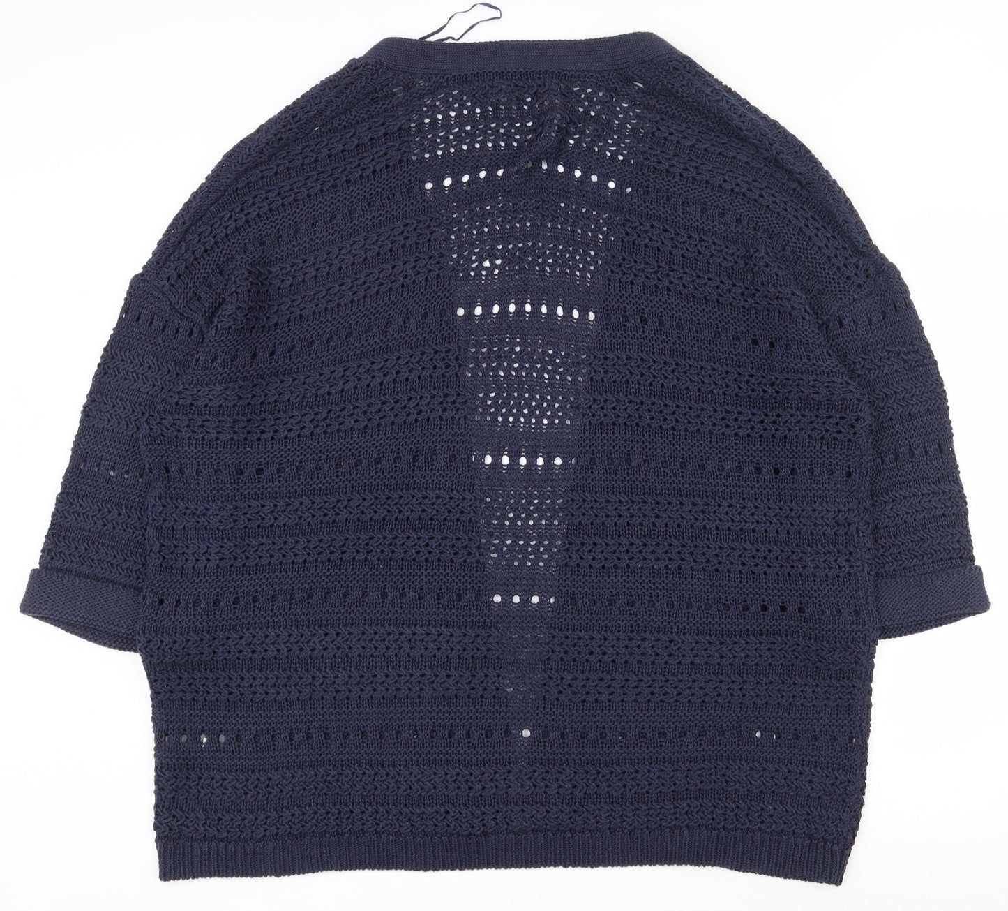 F&F Womens Black V-Neck  Acrylic Cardigan Jumper Size 10