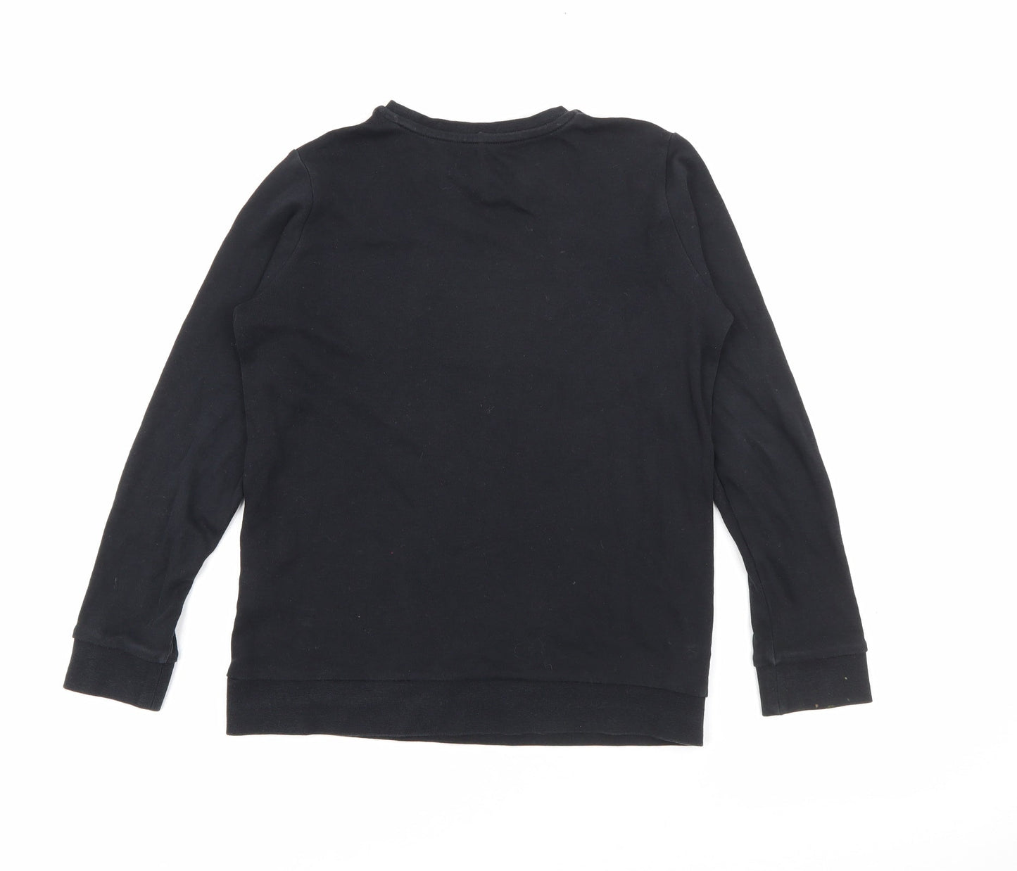 George Girls Black  Cotton Pullover Sweatshirt Size 8-9 Years