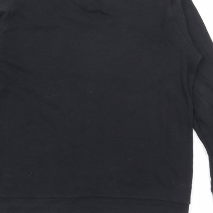 George Girls Black  Cotton Pullover Sweatshirt Size 8-9 Years