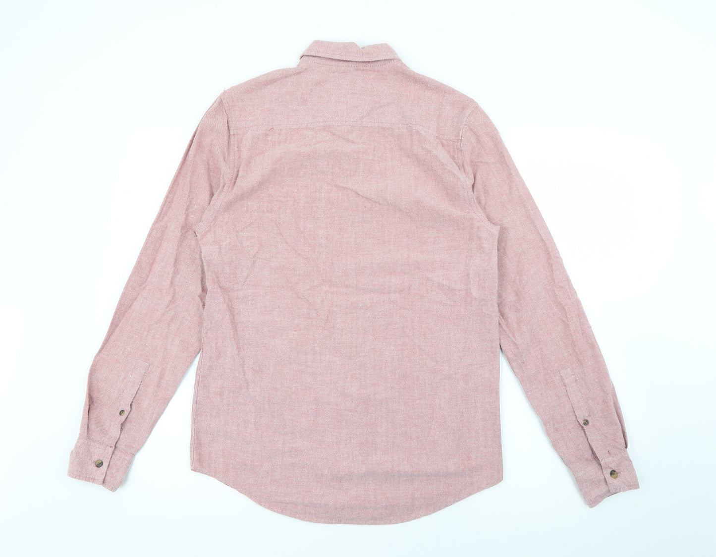 Mens UK Size S Topman Red  Button-Up Long Sleeve Casual Shirt