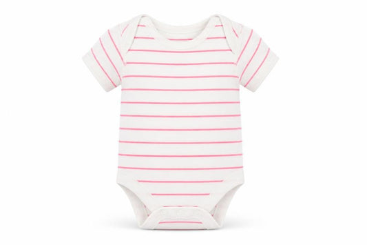 Marks and Spencer Baby White Striped Cotton Babygrow One-Piece Size Newborn  Snap