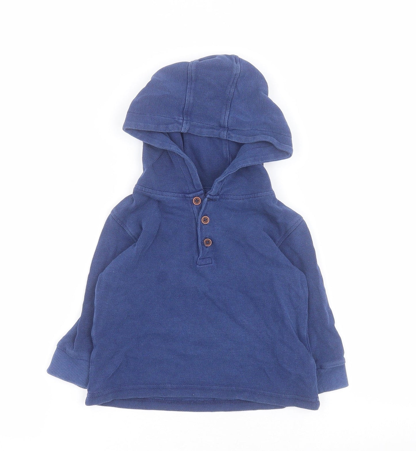 Minoti Baby Blue  100% Cotton Pullover Casual Size 12 Months Round Neck Pullover