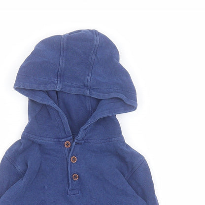 Minoti Baby Blue  100% Cotton Pullover Casual Size 12 Months Round Neck Pullover
