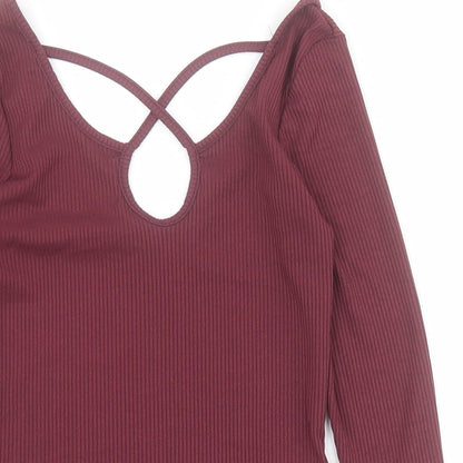 Womens UK Size 10 New Look Purple Camisole T-Shirt