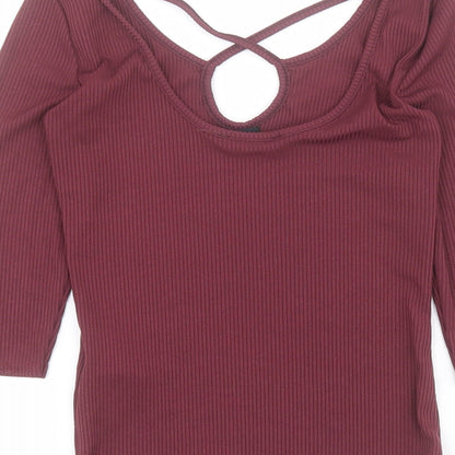 Womens UK Size 10 New Look Purple Camisole T-Shirt