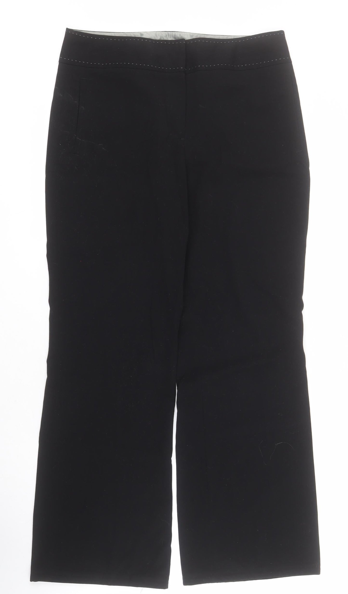 Womens UK Size 10 NEXT Regular Fit Dress Pants Black Trousers