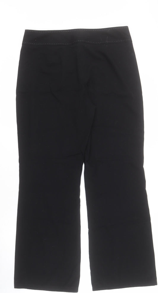Womens UK Size 10 NEXT Regular Fit Dress Pants Black Trousers