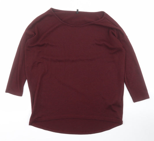 Womens UK Size XS Only Red Pullover Jumper