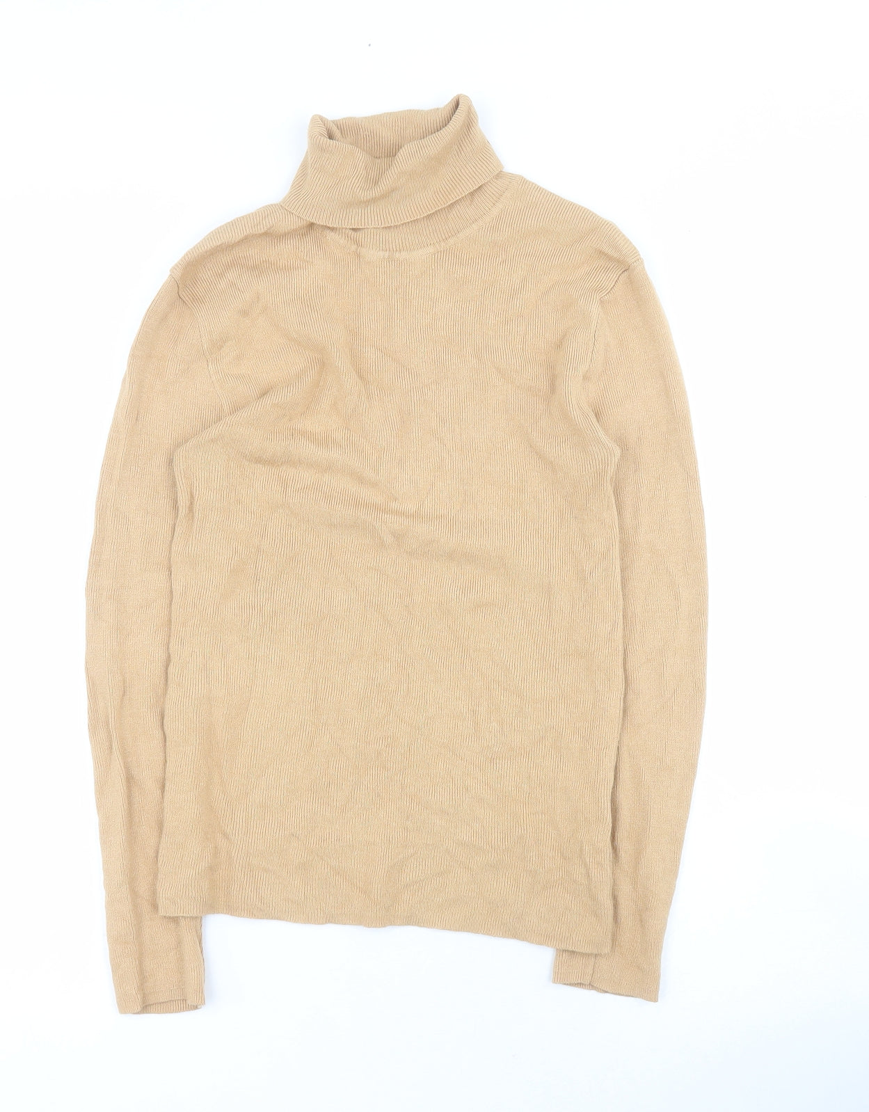 Primark Womens Brown Roll Neck  Viscose Pullover Jumper Size S