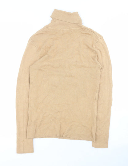 Primark Womens Brown Roll Neck  Viscose Pullover Jumper Size S