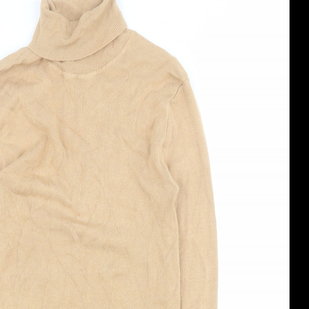 Primark Womens Brown Roll Neck  Viscose Pullover Jumper Size S