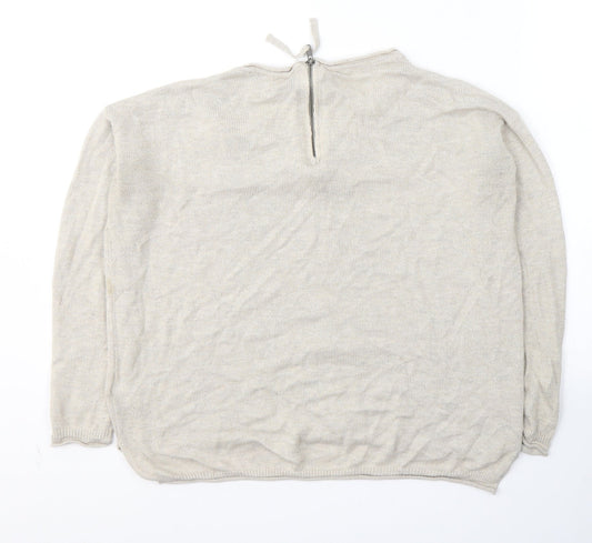 Womens UK Size S H&M Beige Pullover Jumper