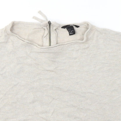 Womens UK Size S H&M Beige Pullover Jumper