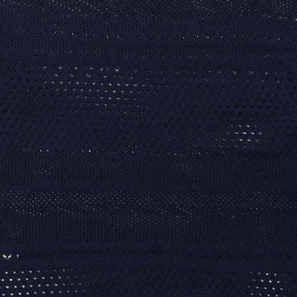 F&F Womens Blue Round Neck  Acrylic Pullover Jumper Size 10