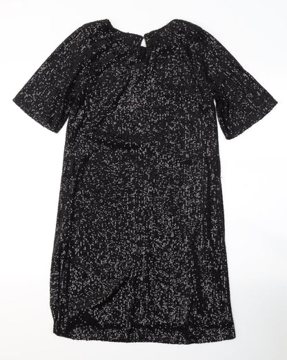 New Look Womens Black  Polyester A-Line  Size 10  Round Neck Pullover