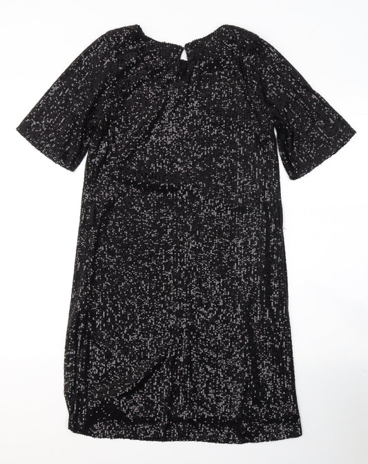 New Look Womens Black  Polyester A-Line  Size 10  Round Neck Pullover
