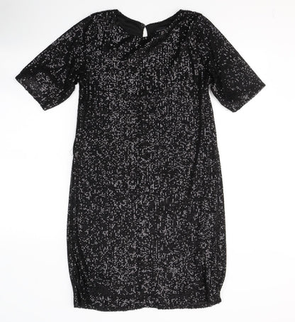 New Look Womens Black  Polyester A-Line  Size 10  Round Neck Pullover