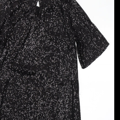 New Look Womens Black  Polyester A-Line  Size 10  Round Neck Pullover
