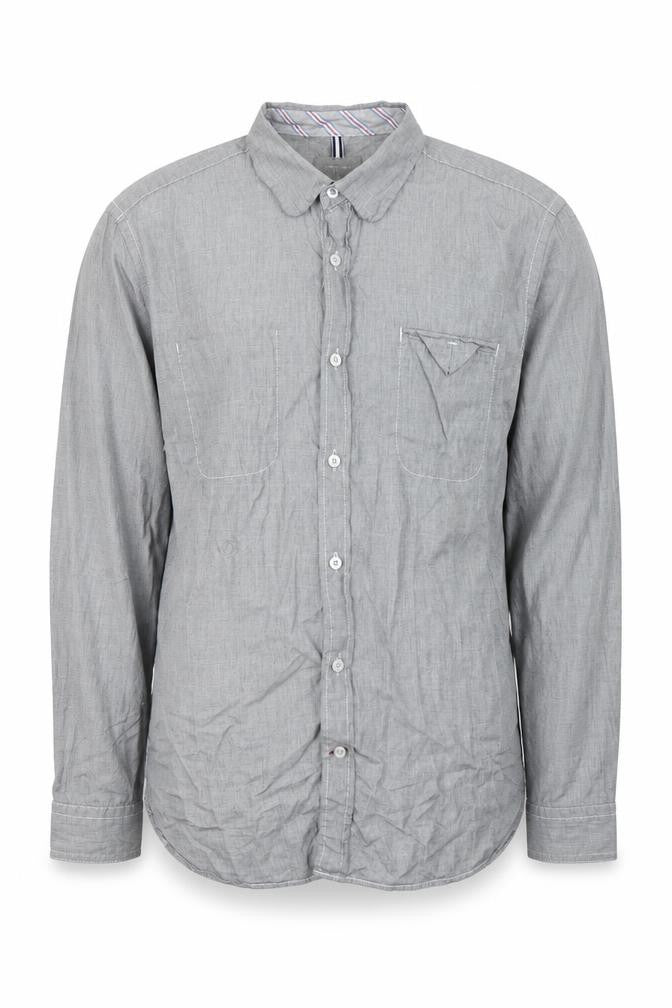 Mens UK Size M Peter Werth Grey  Button-Up Long Sleeve Casual Shirt
