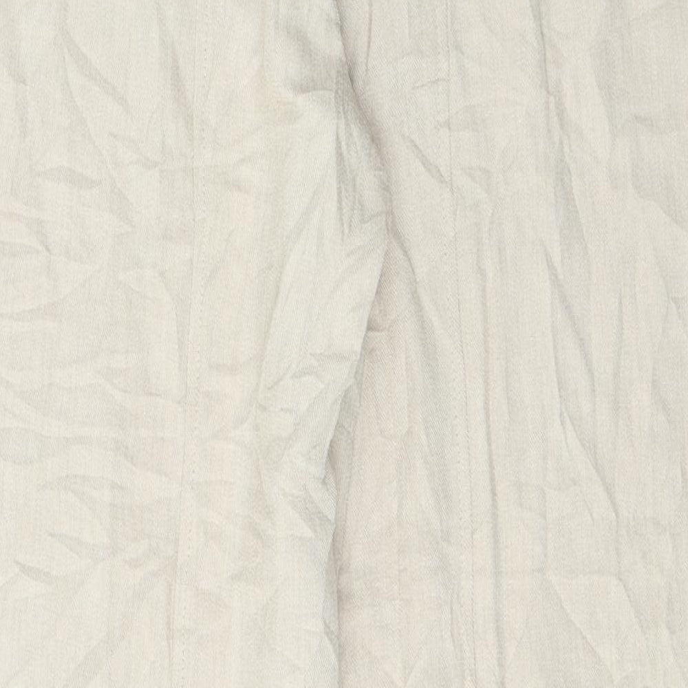 Wills Womens Beige  Acetate Trousers  Size 18 L29 in Regular Zip