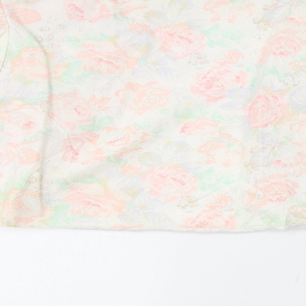 Gianni Balenti Womens Ivory Floral  Jacket Blazer Size 14