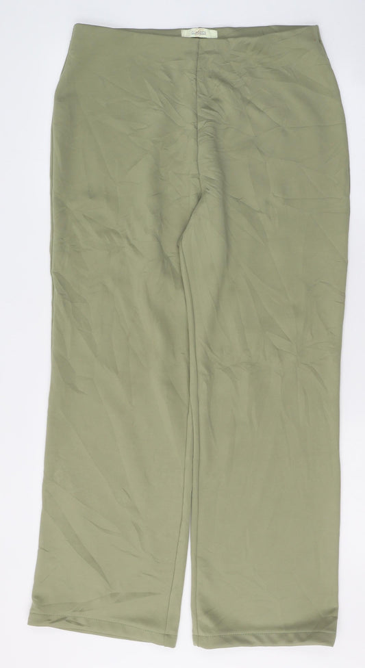 Classics Womens Green  Polyester Trousers  Size 16 L29 in Regular