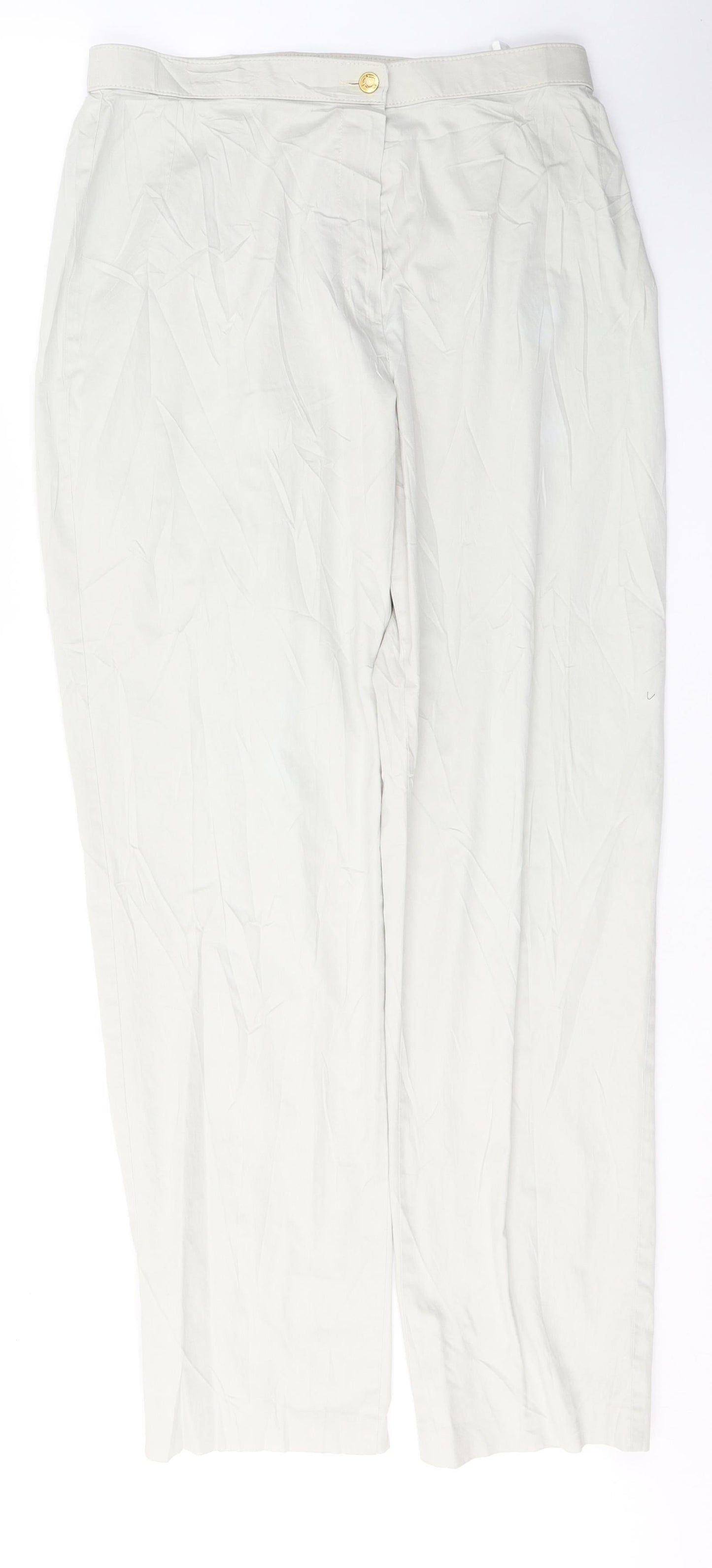 Womens UK Size 14 Marks and Spencer Regular Fit  Grey Trousers