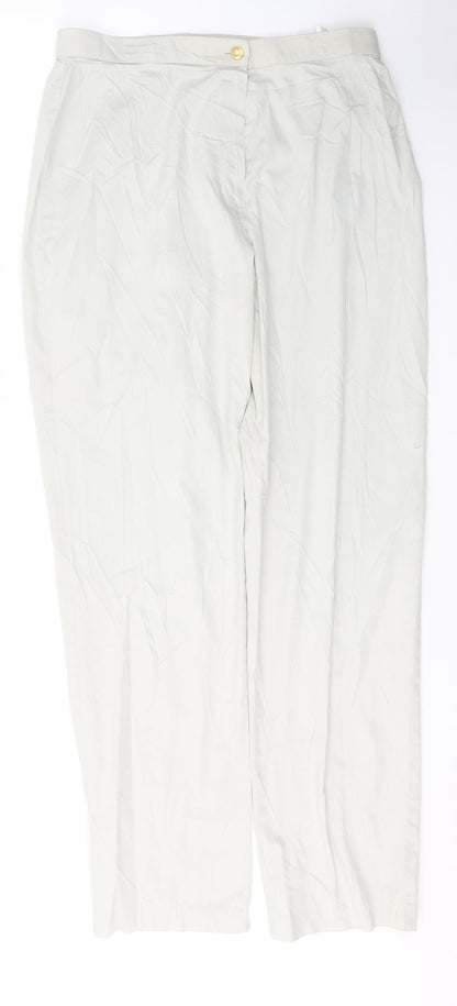 Womens UK Size 14 Marks and Spencer Regular Fit  Grey Trousers