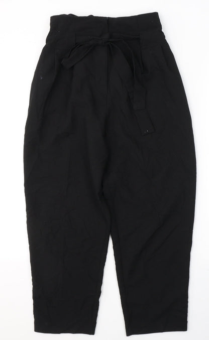 ASOS Womens Black  Polyester Trousers  Size 8 L23 in Regular Button
